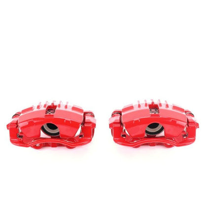 Power Stop 97-05 Chevrolet Blazer Pinzas traseras rojas con soportes - Par