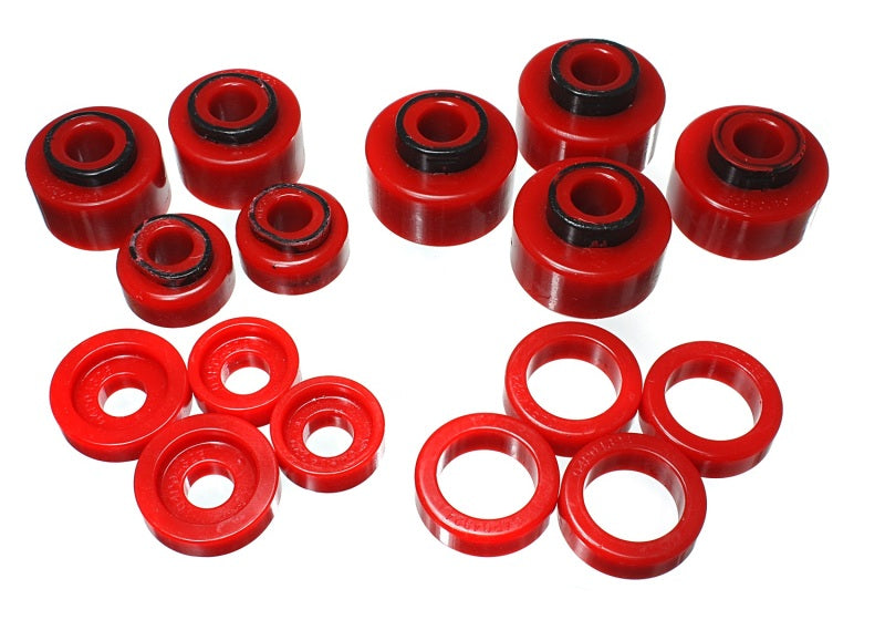 Suspensão Energy 99-07 Ford F-250/F-350 SD 2/4WD Conjunto de montagem da carroceria da cabine dupla - vermelho