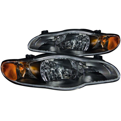 ANZO 2000-2005 Chevrolet Monte Carlo Faróis de cristal preto