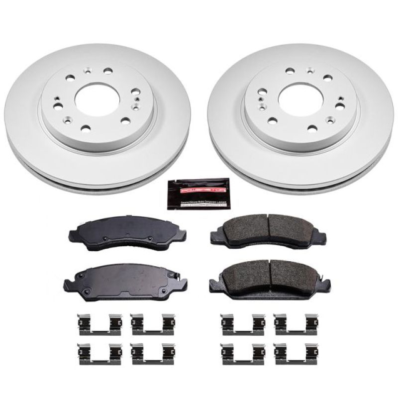 Power Stop 08-19 Cadillac Escalade Front Z17 Evolution Geomet Coated Brake Kit