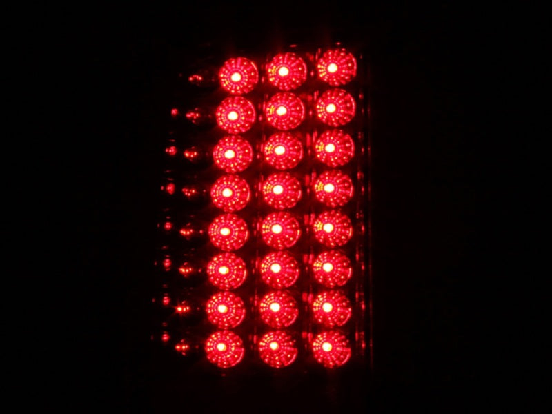 ANZO 2008-2015 Ford F-250 LED lanternas traseiras vermelho/transparente