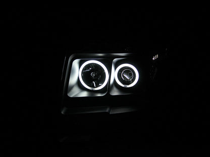 ANZO 2009-2014 Ford F-150 Faros delanteros proyectores con Halo Black (CCFL)