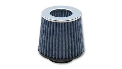 Filtro de ar Perf de funil aberto vibrante (cone de 5 pol. OD x 5 pol. de altura x 3 pol. ID da entrada) - Tampa do filtro cromada