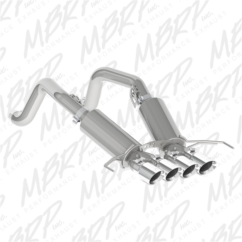MBRP 14-19 Chevy Corvette V8 6.2L 3 pol. T304 Dual Cat Back c/ 4 pol. Quad Dual Wall Tips