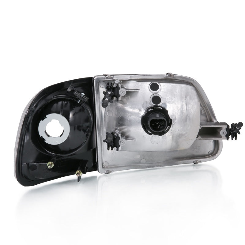 ANZO 1997-2003 Ford F-150 farol de cristal G2 claro com luz de estacionamento
