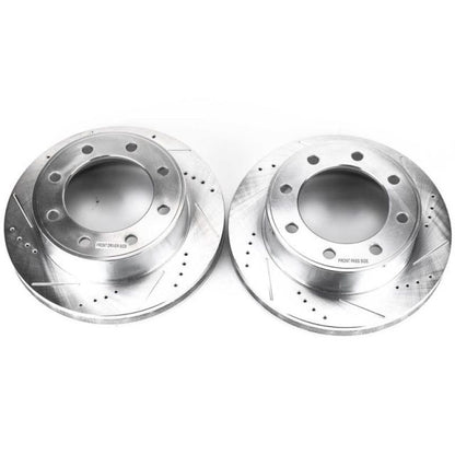 Power Stop 00-05 Ford Excursion Front Evolution Rotores perforados y ranurados - Par