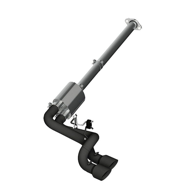MBRP 09-14 Ford F150 Pre-Eje 4.5in OD Tips Dual Outlet 3in Black Coated Cat Back Escape