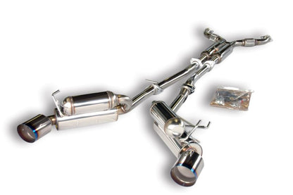 HKS 03-06 350z escape Catback con punta de titanio de alta potencia dual