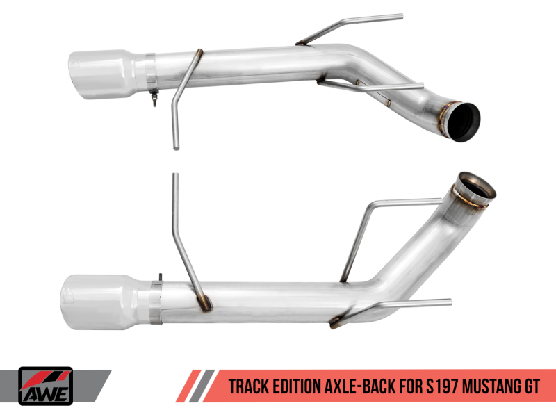 AWE Tuning S197 Mustang GT Axle-Back Exhaust - Track Edition (Chrome Silver Tips)