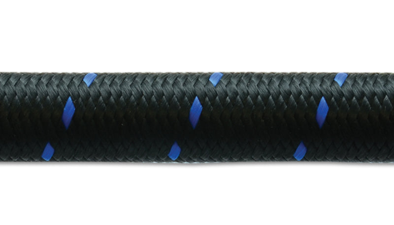 Mangueira flexível trançada de nylon vibrante -8 AN em dois tons preto/azul (rolo de 5 pés)