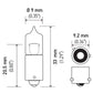 Hella Bulb H6W 12V 6W BAX9s T2.75