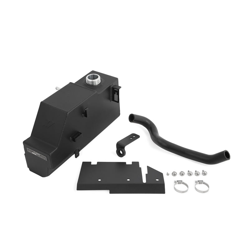 Mishimoto 11-19 Ford 6.7L Powerstroke Tanque de desgasificación de aluminio - Negro microarrugas