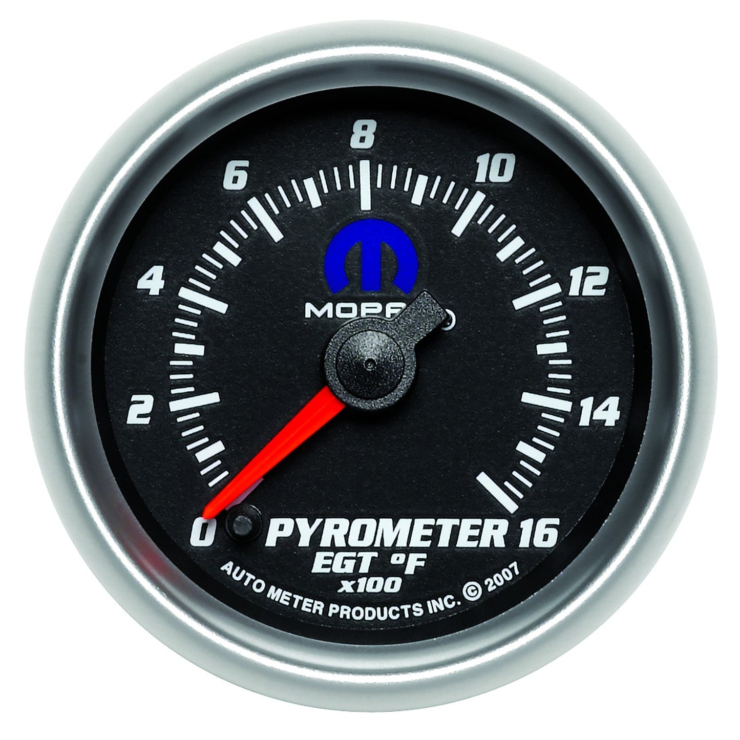 AutoMeter - PIRÓMETRO DE 2-1/16", 0-1600 °F, MOTOR PASO A PASO, NEGRO, MOPAR (880017)