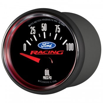 Auto Meter - 2-1/16" OIL PRESSURE, 0-100 PSI, AIR-CORE, FORD RACING (880076)