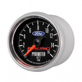 Auto Meter - 2-1/16" PYROMETER, 0-1600 °F, STEPPER MOTOR, FORD RACING (880078)
