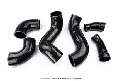 AMS Performance 2009+ Nissan R35 GTR Omega Turbo Kit 3in Lower Intercooler Pipes (Omega 9 &amp; 14)