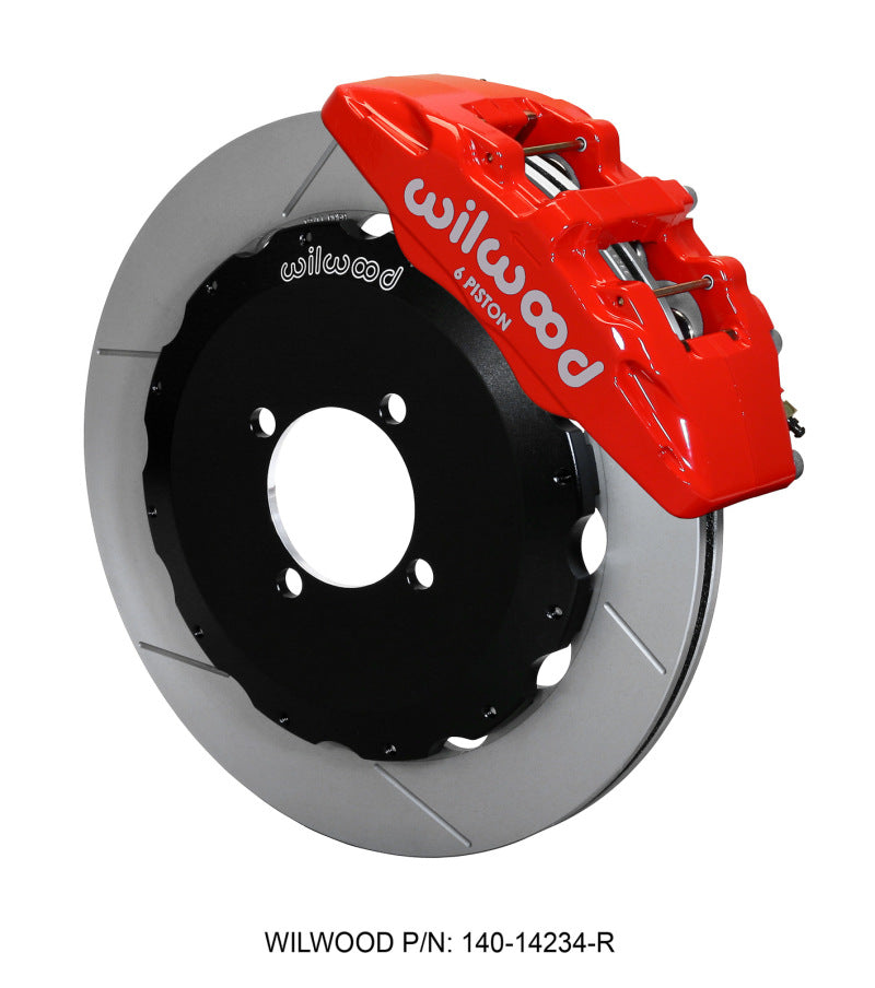 Wilwood Dynapro 6 Kit de sombrero delantero 12.88in Rojo 2016-Up Mazda MX5 Miata con líneas