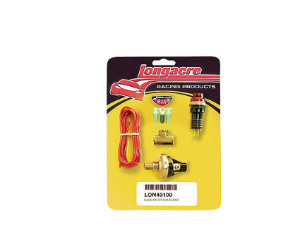 Longacre Racing - Kit de luz de advertência de pressão de óleo 15-50 PSI ajustável (40100)