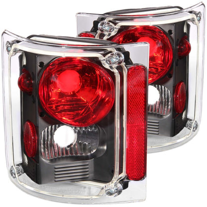 ANZO 1973-1987 Chevrolet C 10 Lanternas traseiras pretas