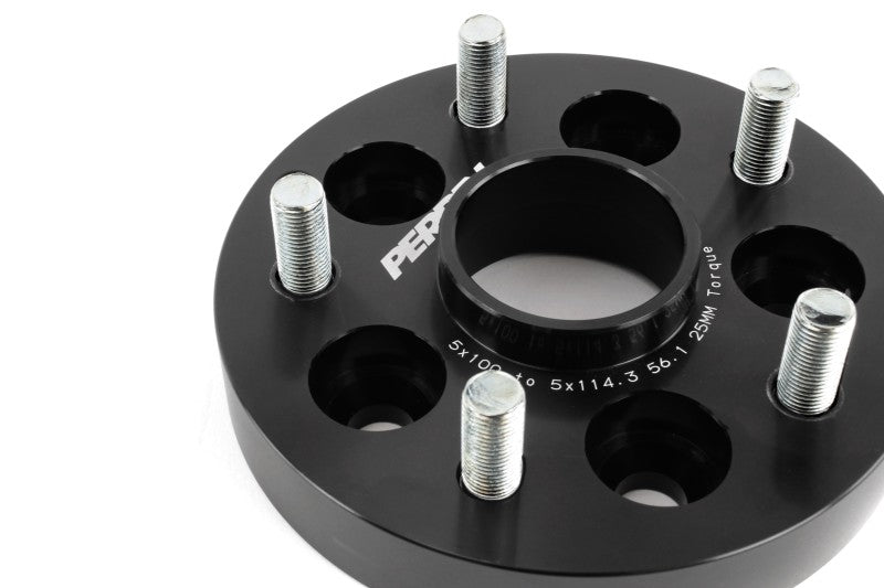Adaptador de roda Perrin tipo aparafusado de 25 mm 5x100 a 5x114,3 com cubo de 56 mm (conjunto de 2)