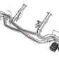 aFe MACH Force-Xp 3in to 2-1/2in 304SS Cat-Back (No Muff.) 2020 Chevy Corvette (C8) 6.2L - Black Tip