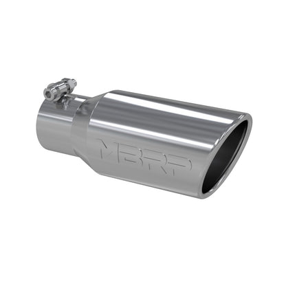 MBRP Punta universal 4 in OD 2.75 in Entrada 10 in Longitud Extremo enrollado en ángulo T304