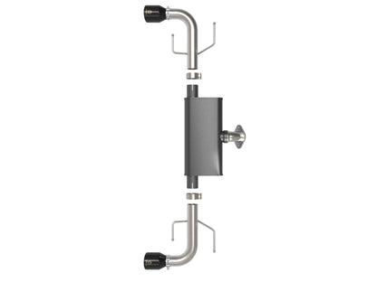 aFe Takeda 17-21 Mazda CX-5 2.5L (t) 2.5in. Sistema de escape SS Axle-Back com pontas pretas