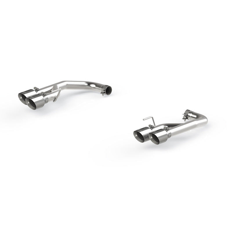 MBRP 18-20 Ford Mustang GT 2.5in T304 Sistema de escape trasero de doble eje no activo - Puntas de pared doble de 4in