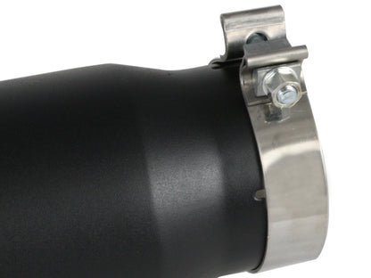 Ponta de escapamento aFe Power Diesel preta - 4 pol. x 5 x 12 pol. Parafuso longo (à direita)