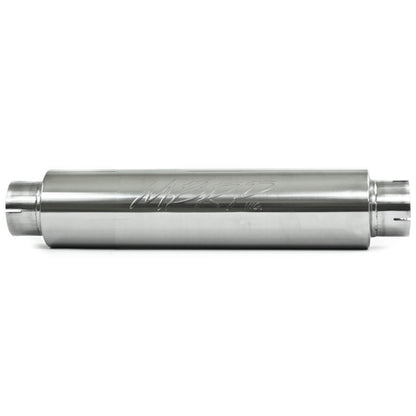 Silenciador de tono silencioso universal MBRP Entrada/salida de 4 pulgadas Cuerpo de 24 pulgadas Diámetro de 6 pulgadas 30 pulgadas Total T409
