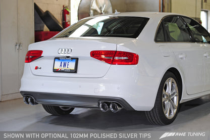 Escape AWE Tuning Audi B8.5 S4 3.0T Track Edition - Ponteiras cromadas prateadas (102 mm)