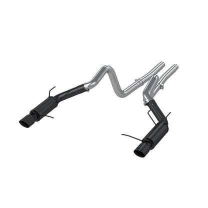 MBRP 11-14 Ford Mustang GT 5.0L 3in Cat Back Dual Split Rear Race Version 4in Tips - Negro
