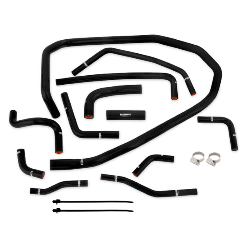Mishimoto 2015 Subaru WRX Kit de mangueras auxiliares de refrigerante de radiador de silicona negra