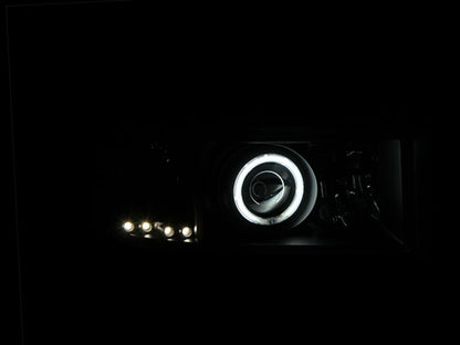 ANZO 1994-2001 Dodge Ram Projetor Faróis com Halo Preto