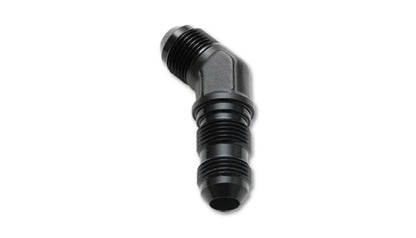 Adaptador de mamparo Vibrant -6AN Codo de 45 grados - Solo negro anodizado