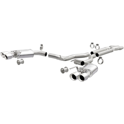 MagnaFlow SYS Cat-Back 2018 Ford Mustang GT 5.0L Competencia Salida doble Puntas pulidas de 4 pulgadas