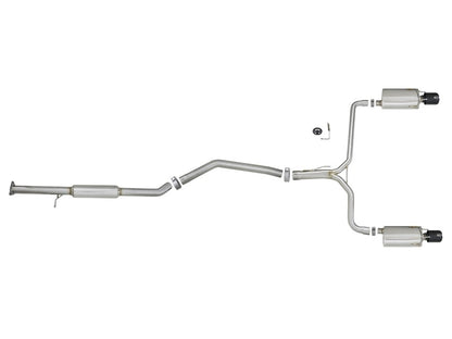 Escape Takeda 304SS Dual Cat-Back com ponteiras pretas 13-17 Honda Accord LX/EX/EX-L Sedan L4 2.4L