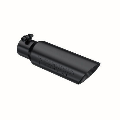 MBRP Universal Tip 3.5 OD Dual Wall Angled 2.5 entrada 12 longitud - Acabado negro