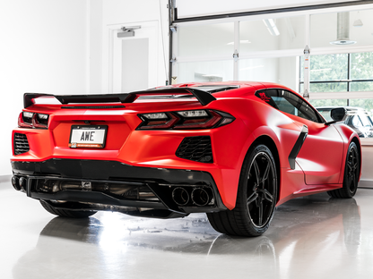 AWE Tuning 2020 Chevrolet Corvette (C8) Touring Edition Escape - Quad Diamond Black Tips