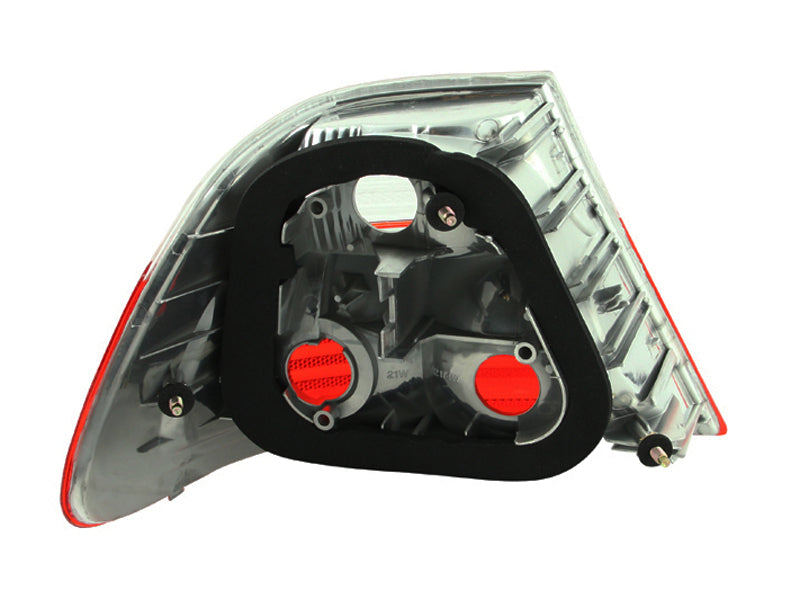 ANZO 2000-2003 BMW Série 3 E46 Lanternas traseiras vermelho/transparente