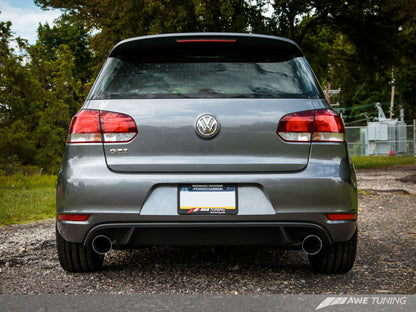 AWE Tuning Mk6 GTI Performance Catback - Pontas redondas prateadas cromadas