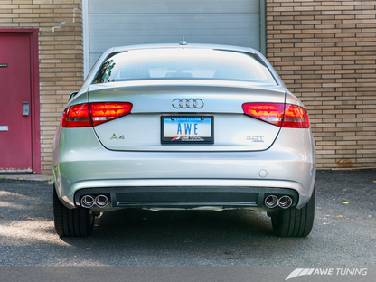 Escape AWE Tuning Audi B8 A4 Touring Edition - Quad Tip Polido Pontas Prateadas - Não Encaixa Cabrio