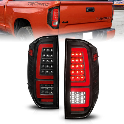 ANZO 2014-2021 Toyota Tundra LED luces traseras carcasa negra/lente transparente