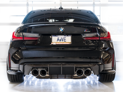 Escape AWE Track Edition Catback para BMW G8X M3/M4 - Puntas cromadas plateadas