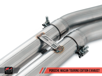 Sistema de escape AWE Tuning Porsche Macan Touring Edition - Pontas Diamond Black 102mm