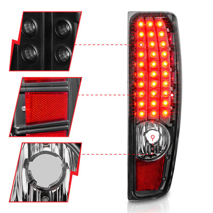 Anzo 04-10 Chevy Colorado Lanternas traseiras de LED G2 - Preto
