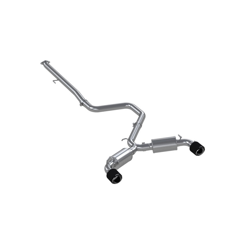 MBRP 2019+ Hyundai Veloster N 2.0L Turbo 3in Cat Back - Acero inoxidable T304 - Punta de fibra de carbono