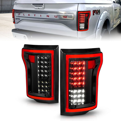 ANZO 2015-2016 Ford F-150 LED lanternas traseiras pretas