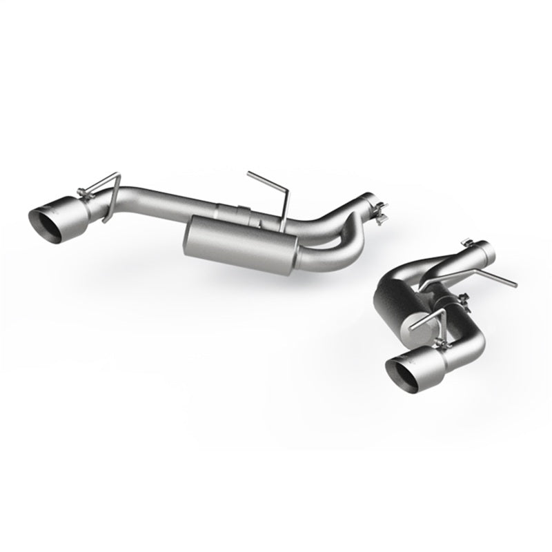 MBRP 16-19 Chevrolet Camaro 2.5in Sistema de escape trasero de eje no NPP de aluminio - Puntas de pared doble de 4in