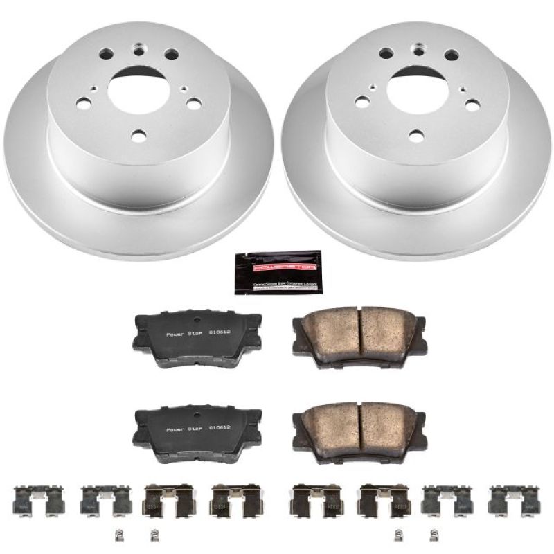 Power Stop 13-18 Lexus ES300h Kit de freno trasero Z17 Evolution Geomet revestido